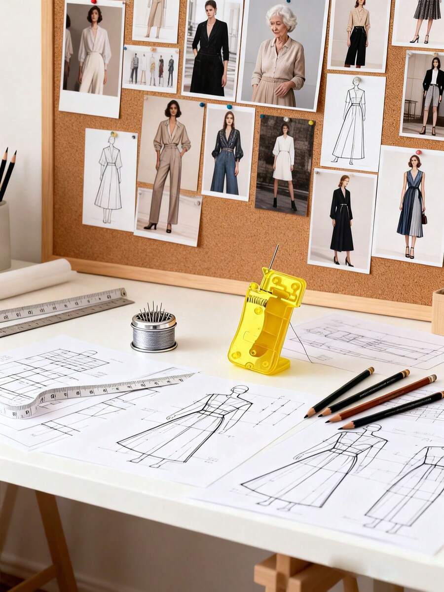 1 pieza Enhebrador automático de color amarillo limón, adecuado para manualidades domésticas y suministros de costura