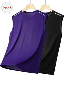 Camiseta de tirantes de moda para hombre, top de entrenamiento transpirable y de alta elasticidad - Multicolor - Ver 3