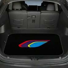 1pc- Suitable For PEUGEOT Design Pattern Trunk Mat-Geometric Color Block Trunk Mat, Modern Versatile Car Interior Pad, Vehicle Trunk Liner, Auto Accessory, Stylish Car Mat, Geometric Pattern, Mat, Durable Fabric, Automotive Accessory, Auto,  Auto - 27.56*39.37英寸 - 查看 4
