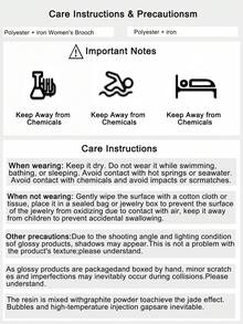 1 chiếc ghim cài áo hoa thanh lịch, ghim cài áo hoa bằng vải thiết kế tối giản thời trang, phù hợp cho phụ nữ đeo hàng ngày, dự tiệc cưới, tiệc tùng, dạ hội và bất kỳ dịp nào. - trắng - Xem 5