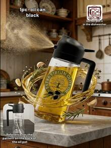 1pc Portable Olive Oil Spray Bottle And Pouring Bottle, 2-In-1 Auto Flip Cap Oil Bottle And Cooking Spray Bottle, Plastic Kitchen Oil Bottle, Suitable For Cooking, Grilling, Air Fryer, Baking, Salad, Also Can Be Used For Gardening Spray, Household Cleaning, Random Color - B - View 12
