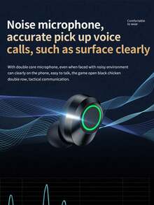 Auriculares inalámbricos con control táctil, pantalla digital, larga duración de la batería y micrófono - Negro - Ver 7