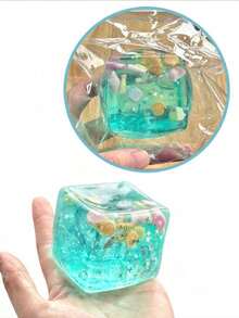 1個 感官紓壓海洋方塊 擠壓玩具 情緒療癒釋壓玩具 海洋派對主題 卡通貝殼與海螺裝飾 桌面裝飾品 適合戶外場域與商務環境 派對小禮物或節日禮物 - 彩色 - 查看 4