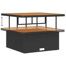 vidaXL 12-Teiliges Garten-Sofa-Set Mit Kissen, Schwarz - Black - View 10