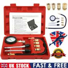 Petrol Engine Cylinder Pressure Tester For Car Compression Test Gauge Kit Set UK - Black - View 1