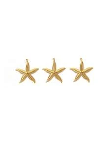 3pcs/Pack 304 Stainless Steel Starfish Pendant, DIY Necklace Bracelet Jewelry Making Accessories - Starfish Accessories - View 7