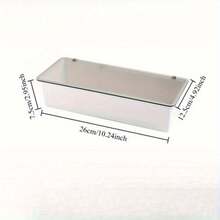 Portautensili da parete minimalista bianco con coperchio - Organizer da cucina in plastica salvaspazio, base bianca e superiore, sistema di drenaggio per bacchette, cucchiai, forchette - Conservazione igienica su piano di lavoro/frigorifero, design moderno ispirato all'Asia - Bianco - Visualizzare 4