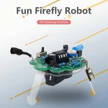 Movimiento fotosensible electrónico Firefly, piezas de bricolaje para principiantes, aprender a soldar, Kit divertido, regalo hecho a mano apto para experimentos de estudiantes - Verde - Ver 3