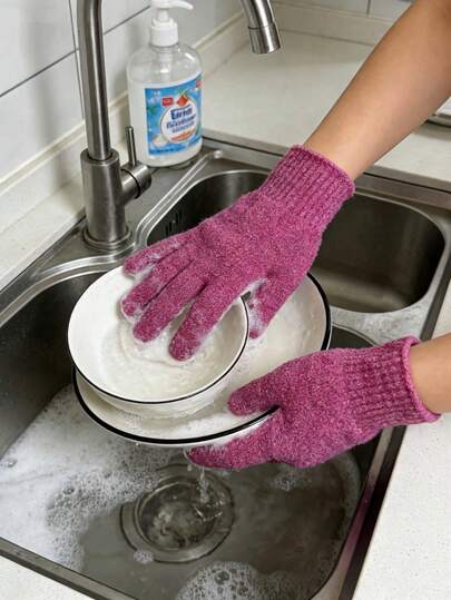 1/5/7 Pairs Soft Colorful Kitchen Cleaning Dishwashing Gloves, Household Cleaning Time-Saving & Easy-To-Clean Gloves, Anti-Slip & Durable Multi-Functional Gloves
