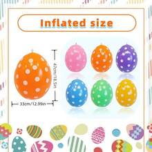 Tragbare aufblasbare Ostereier Outdoor Garten Dekoration, große aufblasbare hängende Eier Ornamente, riesige PVC Kinderspielzeuge für Garten, Rasen, Party Dekoration, Geschenke (Zufällige Farbe) - Übersicht 9