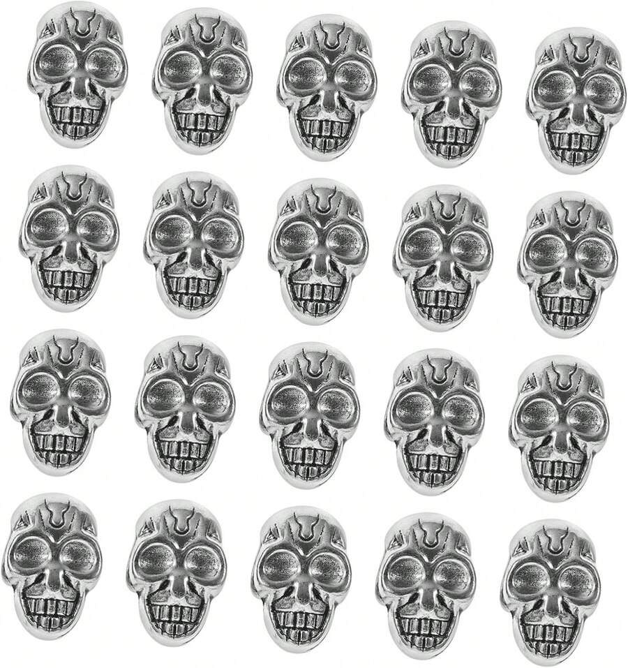 KALLORY Cuentas Espaciadoras Flocadas Accesorios De Joyería Dijes Para Collares Cuentas Dijes De Calavera Colgantes Colgantes Para Hacer Joyas Fabricación De Joyas - 1 - Ver 1