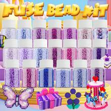 1100 Stück 2,6mm Bügelperlen Set, geeignet für DIY kreative Schmuckherstellung, Armbänder, Anhänger, Dekorationen, perfektes Geschenk für Bügelperlen Schmelzen - buchstabiere Doudou - Übersicht 9