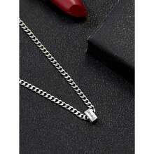 Customized Name Pendant Necklace, Personalized Men's Necklace, Personalized Engraved Multi-Name Square Pendant Necklace, Customized Jewelry, Unique Engraving Of 1-4 Different Names, Stainless Steel Silver/Gold Square Pendant Necklace, Suitable As Birthday, Valentine's Day, Halloween, Christmas Gift - Multicolor - View 4