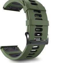 OFNRBRF 22/26mm Sport Silicone Band Compatible with Garmin Fenix8/7X/7 Pro/7/6 Pro/6/5 Plus/5,Quick-Fit Strap for Fenix E/Forerunner965 955/Descent G1/Approach S60 S62/epix Pro 47MM/quatix 7Pro - Azul y blanco - Ver 7
