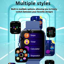 2025 New Kids Smart Watch, 300mAh Large Capacity Battery, 1.83" Touch Screen, Built-In 18 Games, Pedometer, Camera, Flashlight, Alarm Clock, Photo Album, Games, Calendar, Countdown, Calculator, Stopwatch And Other Functions - Multicolor - View 4