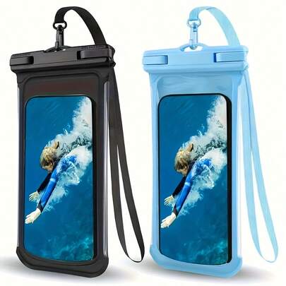 Universal Waterproof Phone Pouch - Fluorescence Waterproof Case Compatible With Iphone 15 14 13 12 11 Pro Max XS Plus Compatible With Samsung Galaxy Cellphone Up To 7.0", Waterproof Cellphone Dry Bag Beach Vacation Essentials For Summer Holiday, Diving, Swimming, Beach Phone Case