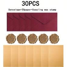 2/16/30Pcs High-Quality Envelopes And Stationery, Featuring Vintage Wax Seals And Paper, Suitable For Gift Wrapping Envelopes, Wedding Invitations, Mailing Letters, Event Invitations, And Holiday Invitations-,Valentine's Day,Wedding Season,Birthdays - Multicolor - View 9
