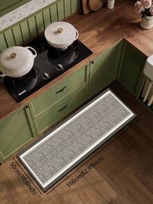 1 tấm lót bếp bằng gel silica, chất liệu giống vải lanh với họa tiết màu xám, kết hợp với viền ba màu be, xám nhạt và xám đậm, thiết kế tối giản. - Nhiều màu - Xem 9