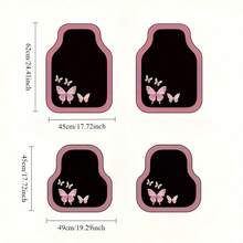 4 piezas/2 piezas Alfombrillas para coche con diseño geométrico - Cobertura completa - Duraderas y fáciles de limpiar - Adecuadas para la mayoría de sedanes, SUV y camionetas - estera del piso - Ver 5