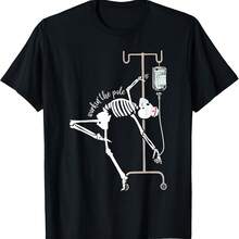 Emergency Room Nurse RN Funny ICU Skeleton Nurse T-Shirt - Black - View 1