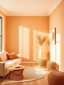 Pintura Vinil Acrílica Yen Kolor Uso Interior Exterior Color Uniforme Secado Rápido Aplicación Práctica- DURAZNO / OCRE - A - Ver 1