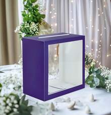 Elegant Purple Card Box For Celebrations - Perfect For Weddings, Showers, Birthdays & Graduations - Purple Card Box - View 4