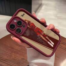 Estuche para teléfono con diseño de jugador de baloncesto Compatible con estuches para teléfonos   17  16 Pro Max  15 Pro Max  13 y  12 Material de TPU duradero que proporciona una excelente protección contra caídas e impactos al tiempo que ofrece un agarre cómodo Resistente al agua, a los golpes y a los arañazos Un gran regalo para entusiastas de los deportes, familiares, amigos, seres queridos, novios/novias y el Día de San Valentín - Burdeos - Ver 2