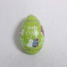 1pc Easter Balloon, Printed With "Happy Easter" Text And Cute Rabbit Design, 13.77 Inch Large Inflatable Easter Egg | Made Of PVC Material, Suitable For Party, Holiday, Outdoor Yard Decor And Indoor Home Decor - Multicolor - View 13