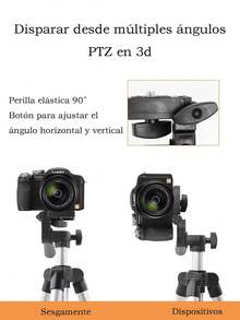 4 piezas Trípode telescópico portátil de aleación de aluminio,Trípode Para Celular O Cámara Modelo,estabilizador de cardán para transmisión en vivo, soporte para teléfono, soporte profesional para fotografía y cámara. - 4 piezas - Ver 8