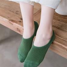 1/3/6/12双装 女士夏季薄款隐形袜 船鞋踝袜 防臭 - 彩色 - 查看 3