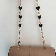 Heart-Shaped Smooth Leather Shoulder Strap Or Chain, Suitable For Replacing Shoulder Strap Of Handbag, Tote Bag, Crossbody Bag - Gold - View 4