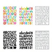 6/8 Pcs 1 Inch Vinyl Calligraphy Letter Stickers Set, Gold Self-Adhesive Alphabet Numeric Stickers, DIY Small Letter Number Stickers For Scrapbooking, Water Bottles, Jars, Spice Jars, Crafts, Mailboxes, Etc. - Multicolor - View 13