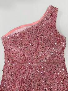 Elisanya Đầm dạ hội sang trọng, gợi cảm, thiết kế bất đối xứng/khoét vai lệch, phối lưới, xẻ tà cao, phù hợp cho các bữa tiệc, hẹn hò, dự tiệc cưới. - Bụi hồng - Xem 10