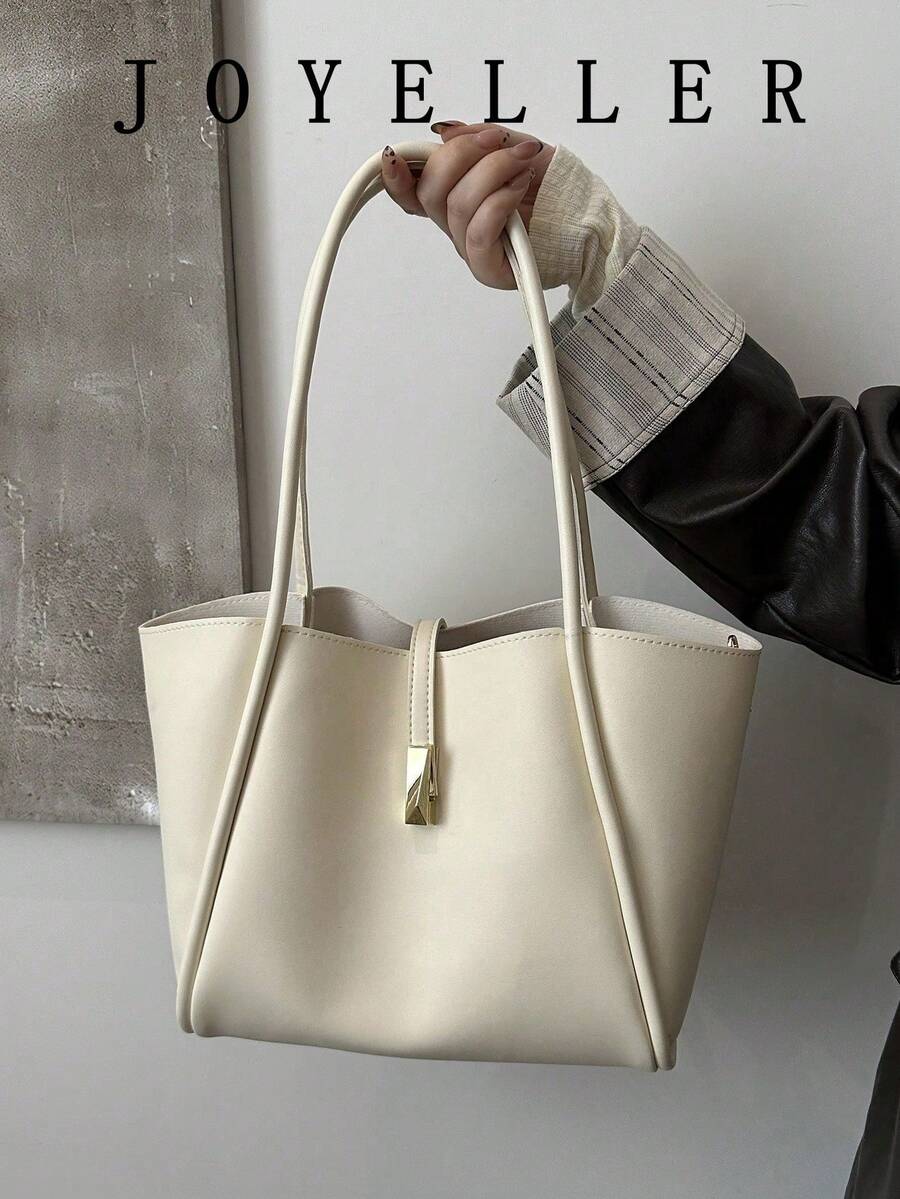 Nuevo bolso de hombro versátil de mujer de unicolor de lujo