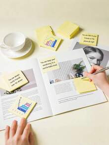 800 Sheets - 3 Inch X 3 Inch Yellow Sticky Notes, 8 Pads Total, Strong Adhesive, Easy To Peel Off Without Residue, Self-Stick Notes, Easily Stick To Home, Office And Notebooks! - Yellow - View 3