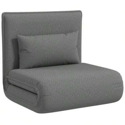 3-In-1 Folding Floor Sofa Bed, Upholstered Sofa Bed With Sleeping Function, Load Capacity Up To 150 Kg, For Bedroom, Living Room, Dark Grey