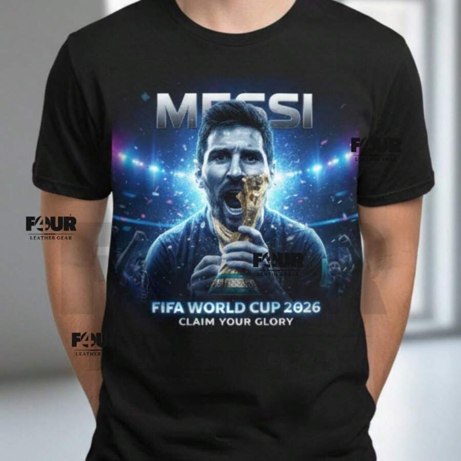 Mei World Cup 2026 T-Shirt Design, Leo Me Argentina Goat Logo, Soccer Fan Gift, Digital Downloa - 黑色 - 查看 1