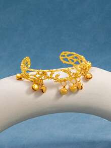 1 buah Gelang Lonceng Retro Mewah Elegan Bergaya Istana Vintage, Serbaguna & Bergaya - Emas - View 2