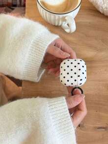 Minimalist Korean Style Black & White Polka Pro 3 Earphone, Compatible With 3rd Gen, Protective Cover Compatible With 2nd Gen New Model, Niche Heart Pendant, Anti-Drop Compatible With 4th Gen - 彩色 - 查看 11