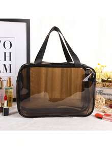 PVC Waterproof Toiletry Bag, Candy Color Toothbrush Case, Portable Transparent Toothbrush & Toothpaste Storage Box For Travel,Room Decor - Multicolor - View 12
