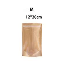 50/100pcs Semi-Transparent Kraft Paper Bags, Plastic Self-Sealing Bags, Double-Sided Kraft Paper Stand-Up Pouches, Packaging Bags - Multicolor - View 6