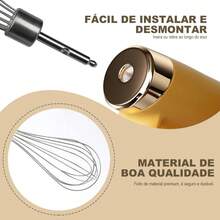 Electric Egg Beater With Stainless Steel Kitchen Mixer For Drinks, Whisk, Eggs, Cream, Portable Whisk - 彩色 - 查看 3