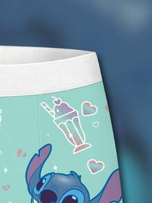 Disney Stitch & Angel 男士 3D 印花平角内裤，日常休闲必备内衣，时尚设计 - 彩色 - 查看 6