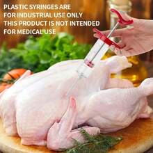 Stainless Steel Multi-Function Turkey Marinade Injector, For Food Use Only, A Versatile Seasoning Tool For Cooking And Grilling, Not For Medical Use - Red - View 5