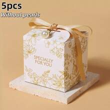 5 Pieces Of Wedding Candy Box, Flower Candy Box, Shu Jia Liang Pin Souvenir Gift Box, Empty Box. - Multicolor - View 11