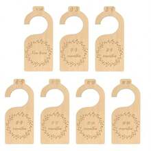 closet para ropa de madera7 Piezas Separador de Ropa Bebeorganizador de clóset de bebé Separadores de clóset para bebé Divisores de Tamaño para Armario de Bebé decoración para colgar en el hogar guardería organizadores - como en la foto - Ver 7