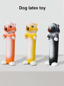 乳胶狗玩具，长水獭造型狗磨牙玩具，带声音的狗磨牙玩具，互动拔河玩具 - 彩色 - 查看 10