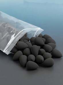 LAKIUU 50pcs/Set Mini Makeup Sponges, Small Water Drop Makeup Sponges, Small Gourd Makeup Powder Puffs, Purple, Pink, White, Blue, Red, Black Makeup Sponges - Multicolor - View 12