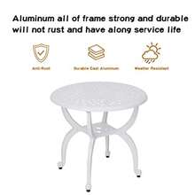 jjytg Mesa iliar Mueble iliar redo blancoMesa de centro exterior - como en la foto - Ver 4