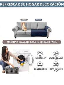 Cubre Sala 3 Piezas Doble Vista Protector Antiacaros - Marrón - Ver 4